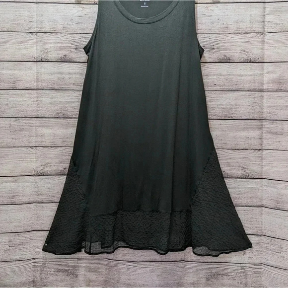 LOGO Layers Size Small Sleeveless Tunic Top Green Swing Stretchy Blouse #A282131 - Picture 4 of 11